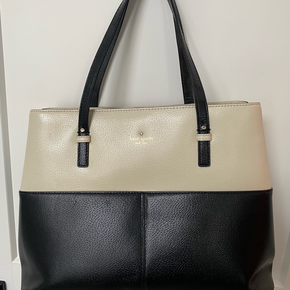 Kate Spade Black and Cream Laptop Bag